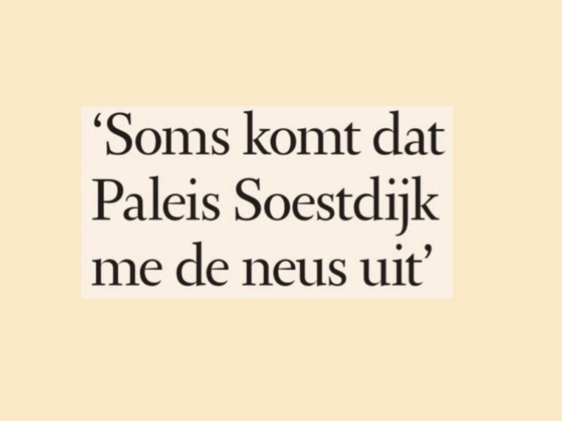 Daarom bemoei ik mij met Paleis Soestdijk, Maya